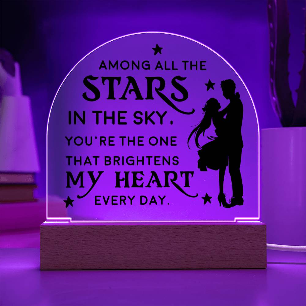 Acrylic Dome Plaque - To my wife-Among all