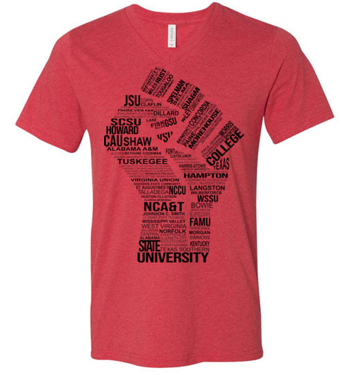 Men's Historically Black Power V-Neck (Black)