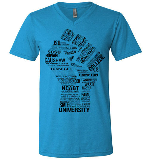 Men's Historically Black Power V-Neck (Black)