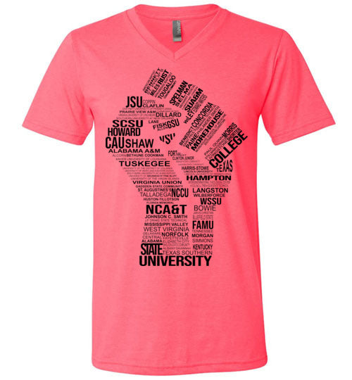 Men's Historically Black Power V-Neck (Black)