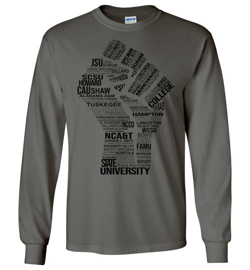 Men's Historically Black Power Long Sleeve (Black)