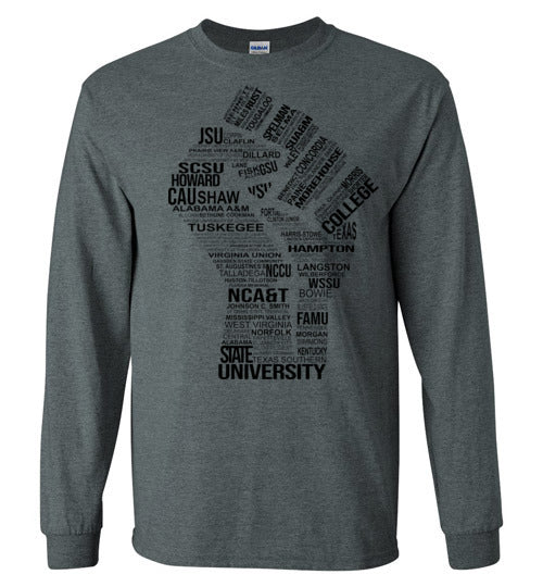 Men's Historically Black Power Long Sleeve (Black)