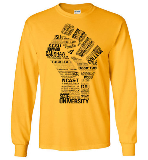 Men's Historically Black Power Long Sleeve (Black)