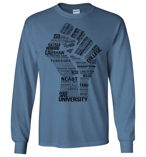 Men's Historically Black Power Long Sleeve (Black)