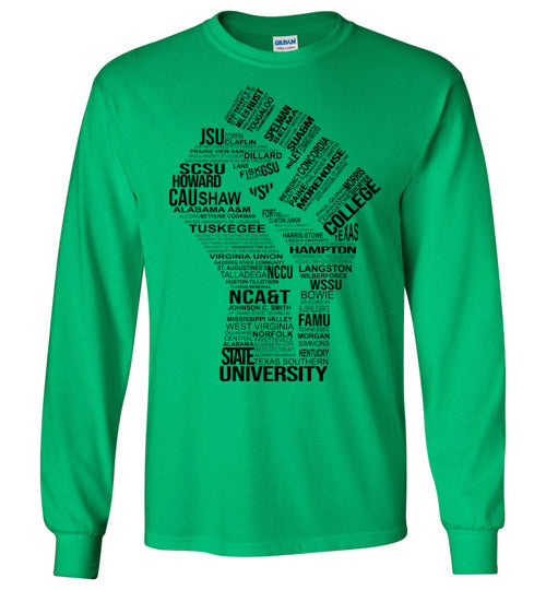 Men's Historically Black Power Long Sleeve (Black)