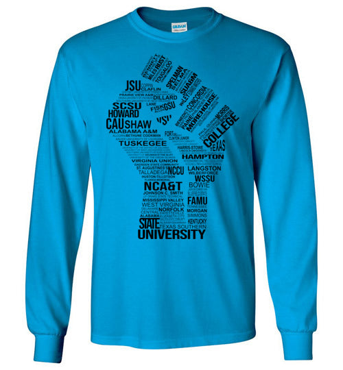 Men's Historically Black Power Long Sleeve (Black)