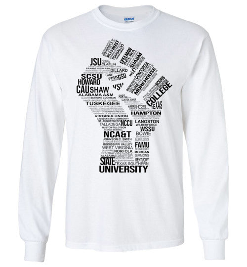 Men's Historically Black Power Long Sleeve (Black)