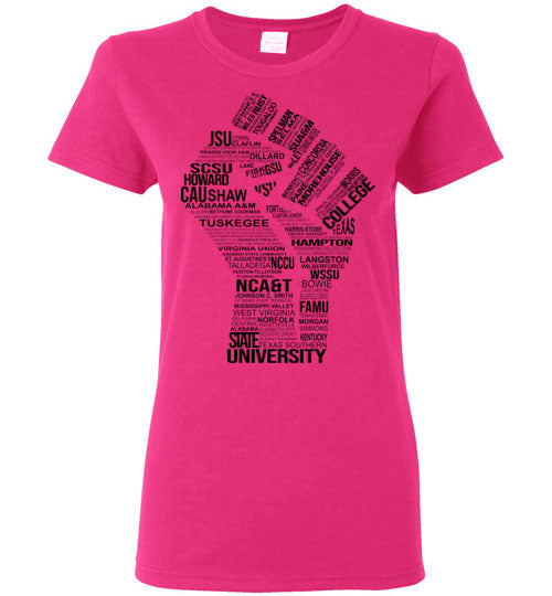 Women's Historically Black Power T-Shirt (Black)