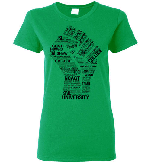 Women's Historically Black Power T-Shirt (Black)