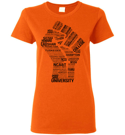 Women's Historically Black Power T-Shirt (Black)