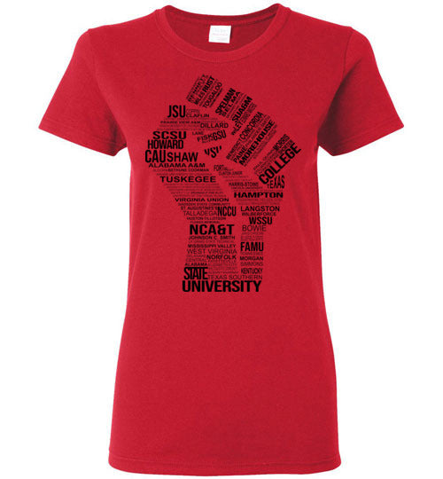 Women's Historically Black Power T-Shirt (Black)