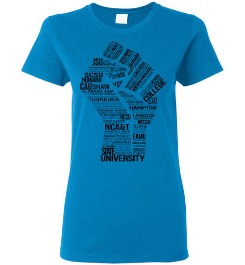 Women's Historically Black Power T-Shirt (Black)