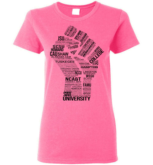 Women's Historically Black Power T-Shirt (Black)