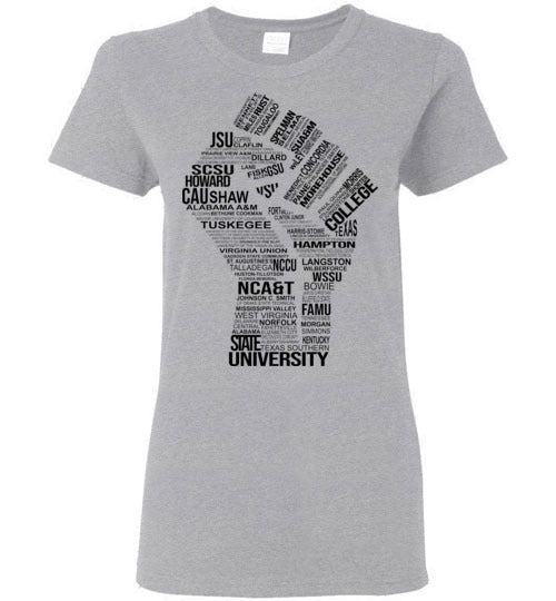 Women's Historically Black Power T-Shirt (Black)