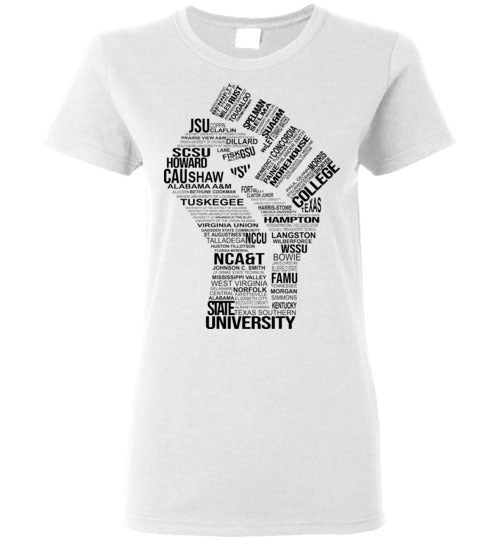 Women's Historically Black Power T-Shirt (Black)