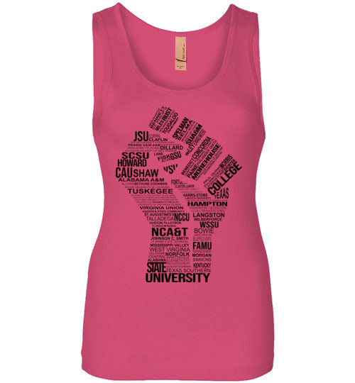 Women's Historically Black Power Tank Top (Black)