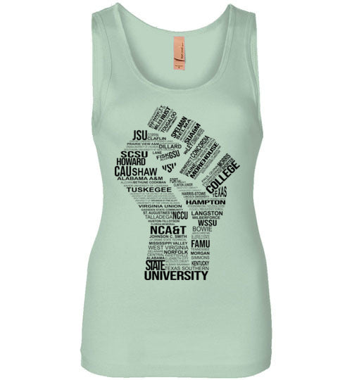 Women's Historically Black Power Tank Top (Black)