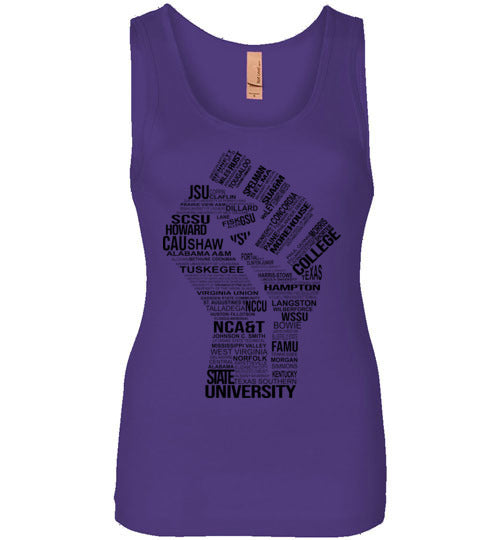 Women's Historically Black Power Tank Top (Black)