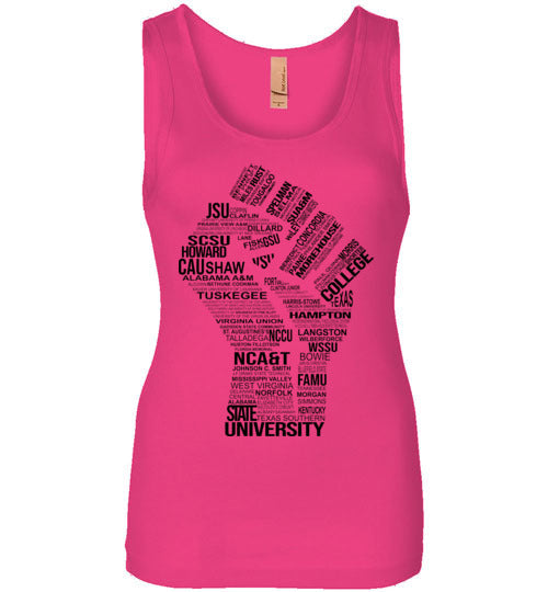 Women's Historically Black Power Tank Top (Black)