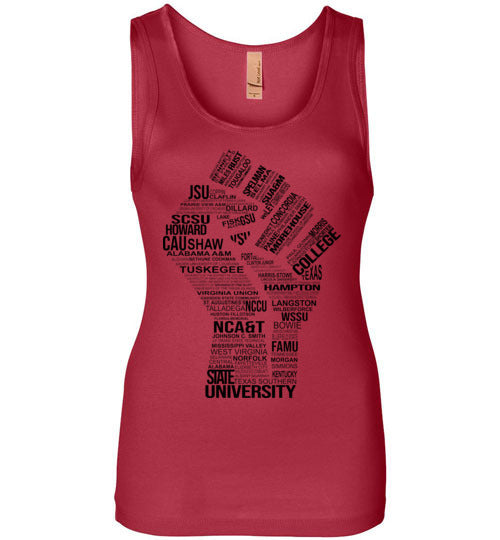 Women's Historically Black Power Tank Top (Black)