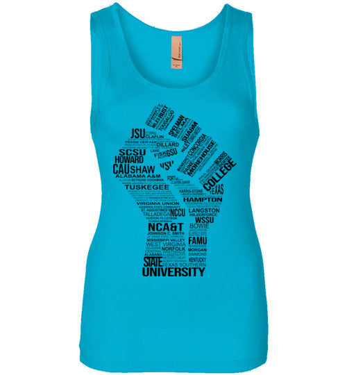 Women's Historically Black Power Tank Top (Black)