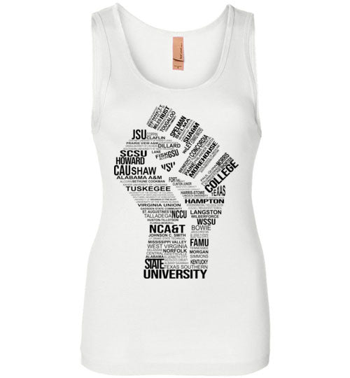 Women's Historically Black Power Tank Top (Black)