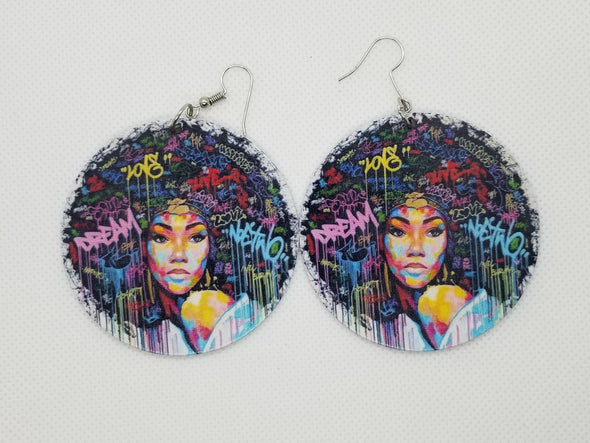 Dream, Love, Live Afro Earrings - Marvel Hairs