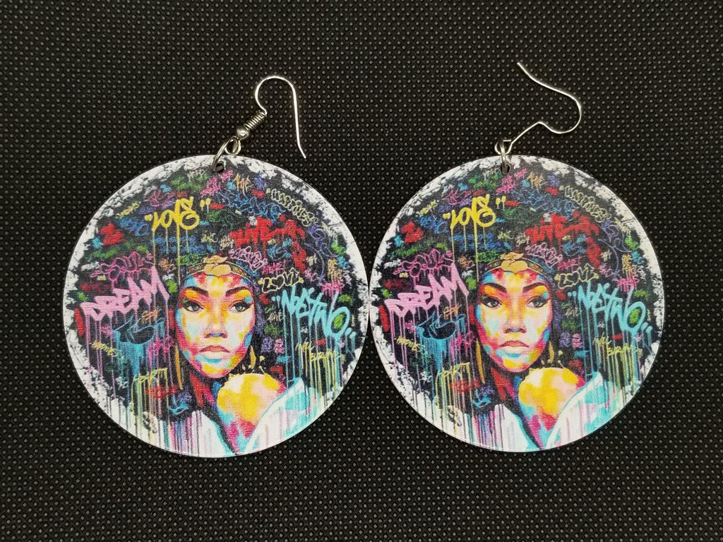 Dream, Love, Live Afro Earrings - Marvel Hairs