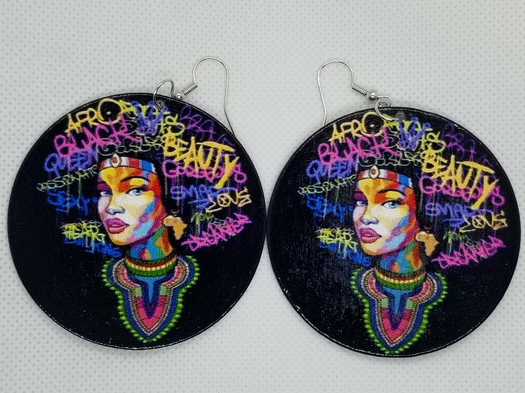 Dream, Love, Live Afro Earrings