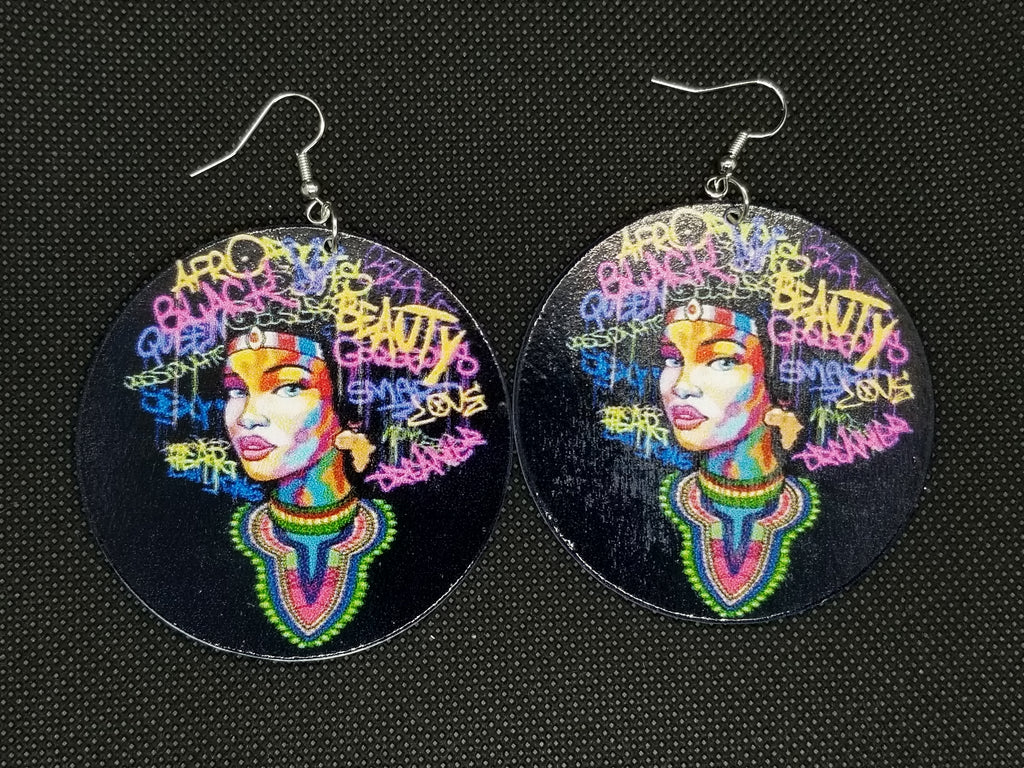 Dream, Love, Live Afro Earrings