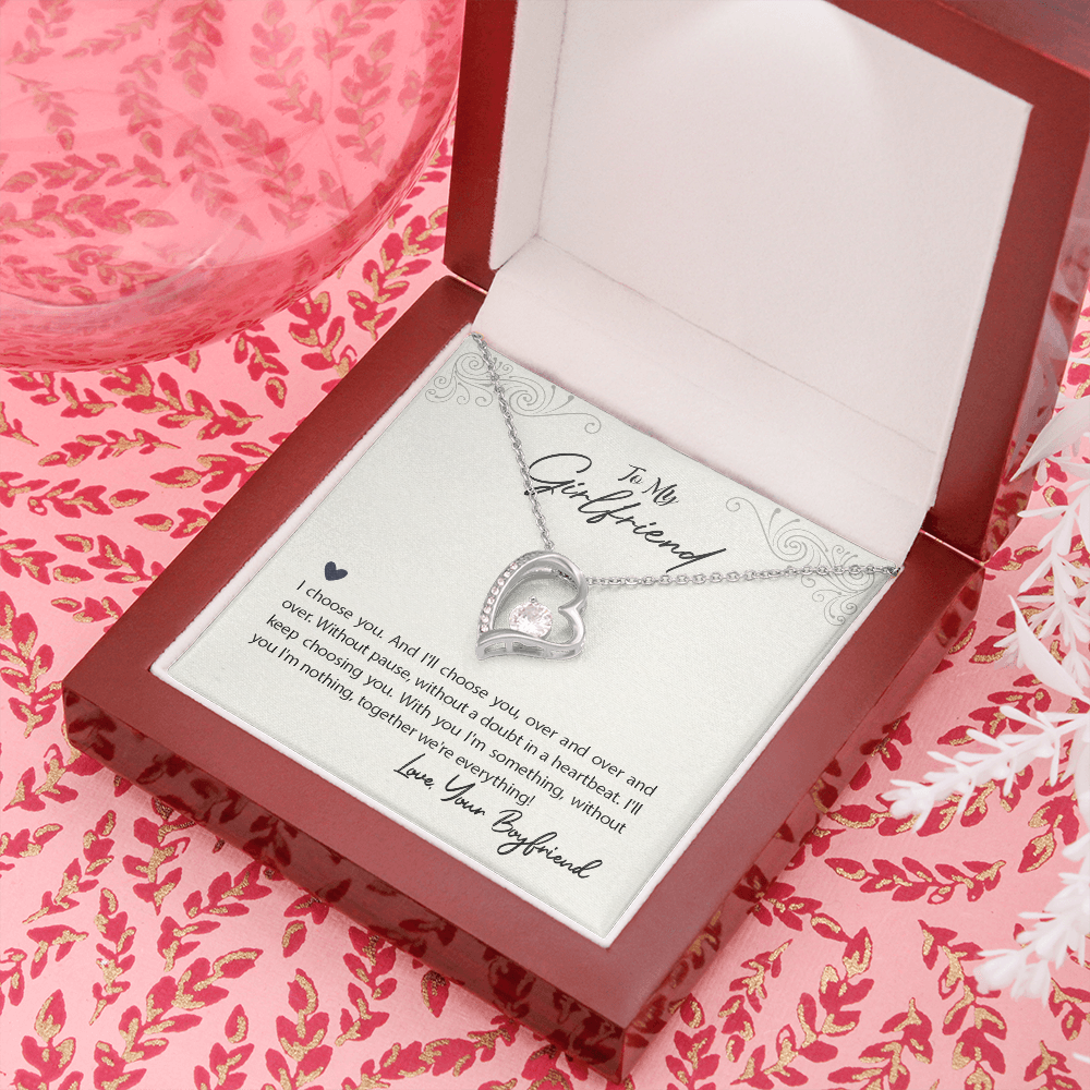 I Choose You Forever Gold Love Necklace | Anniversary Gift | Necklace for Girlfriends | Gift For Girlfriend