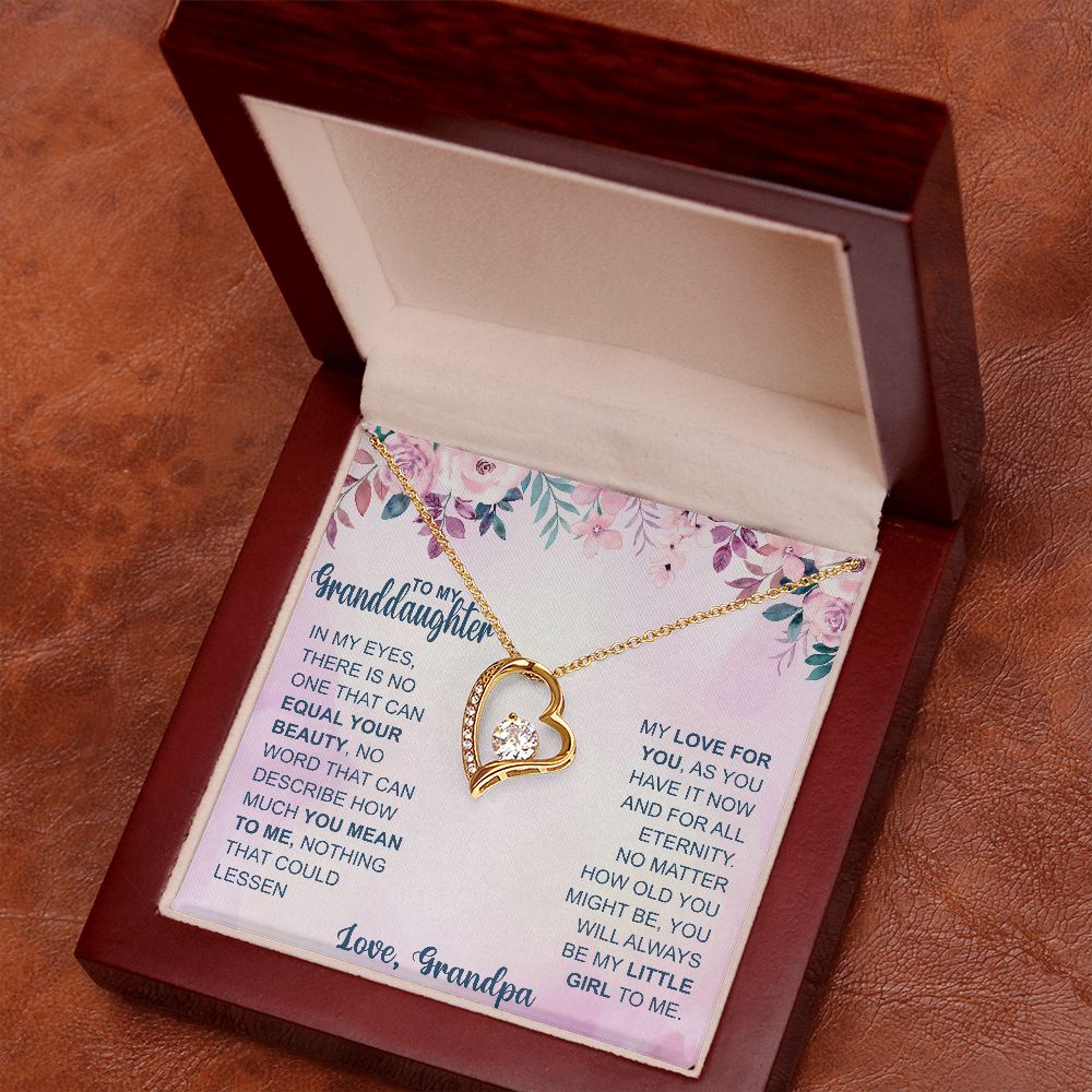 To Granddaughter, In My Eyes Forever Love Necklace | From Grandpa