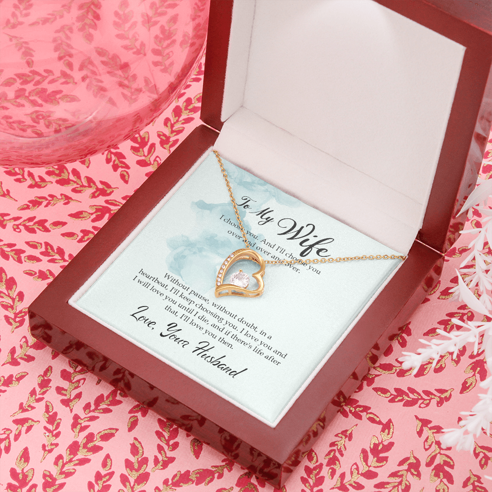 Without Pause Forever Gold Love Necklace | Anniversary Gift | Gift From Husband | Gift For Wife