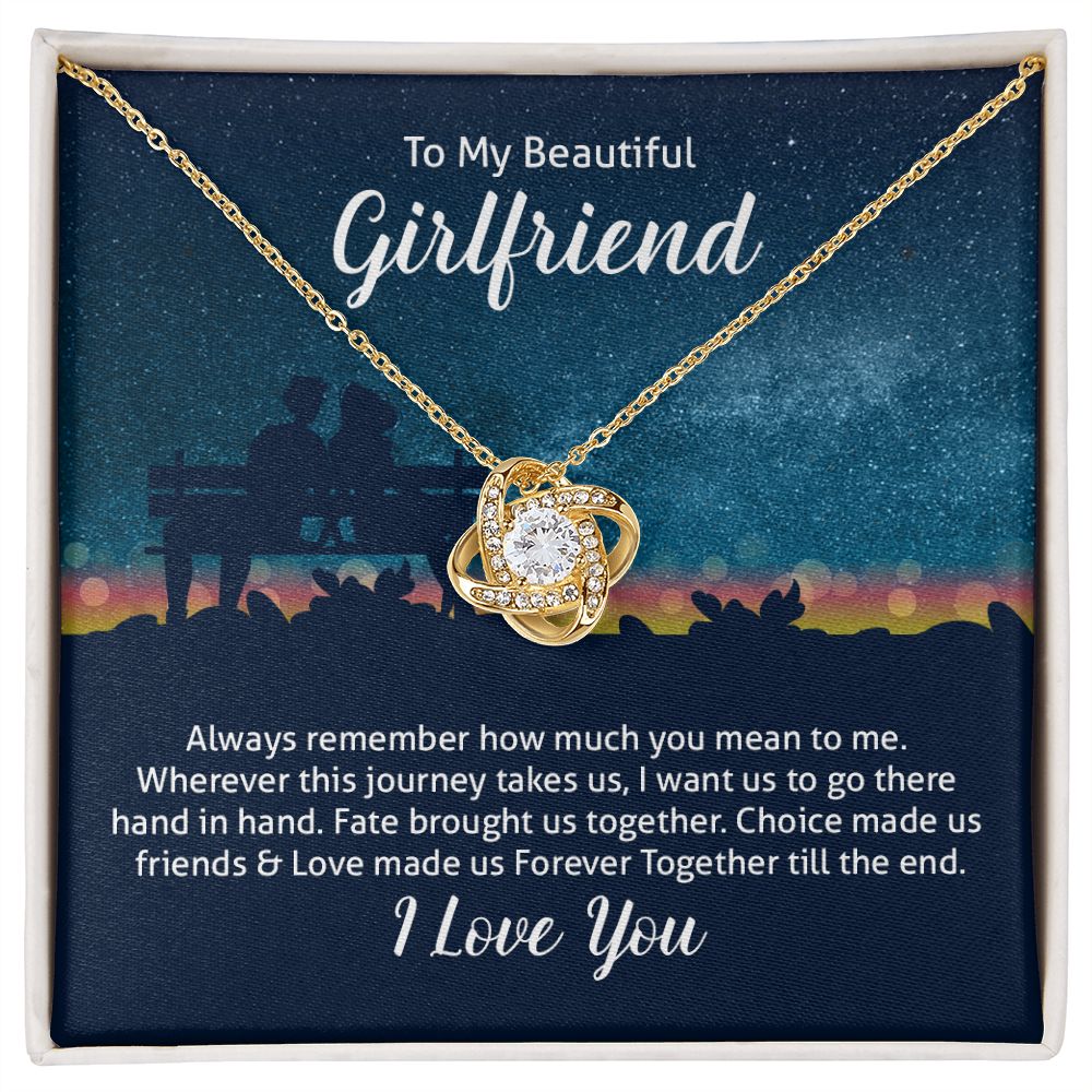Remember How Much You Mean To Me Love Knot Necklace | To Girlfriend