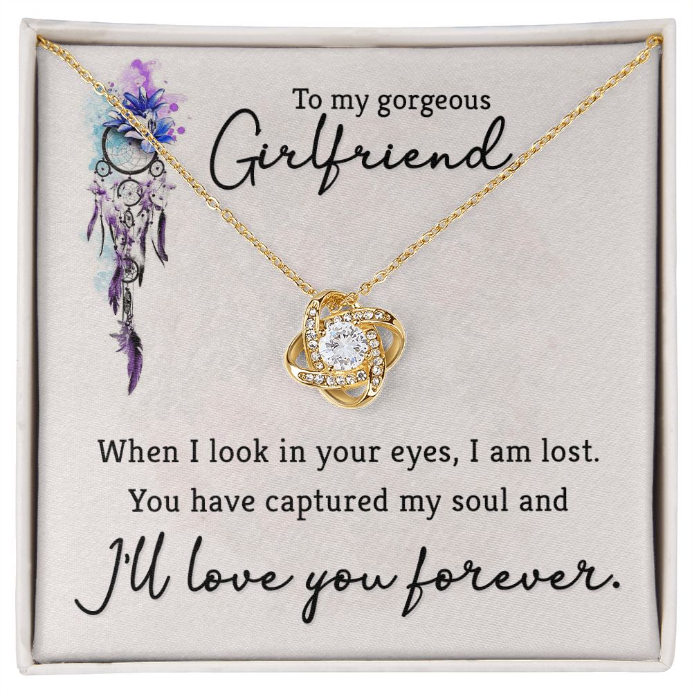 When I Look in Your Eyes Love Knot Necklace | To Girlfriend