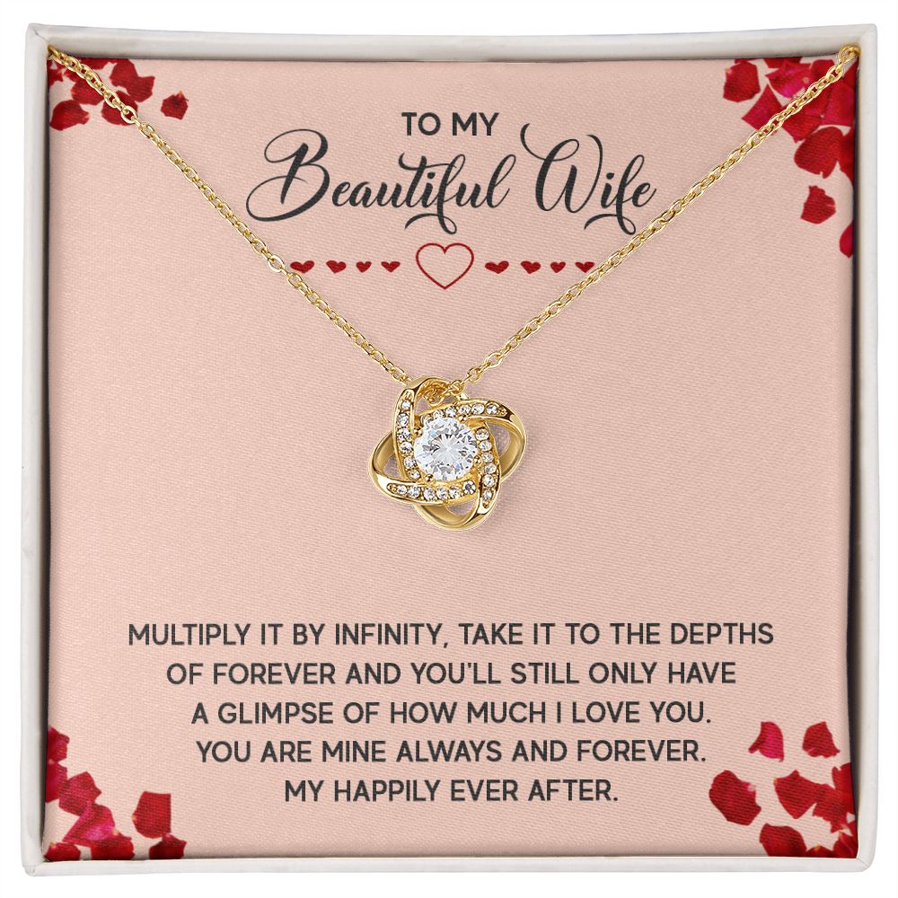 Multiply It By Infinity Love Knot Necklace | To Wife