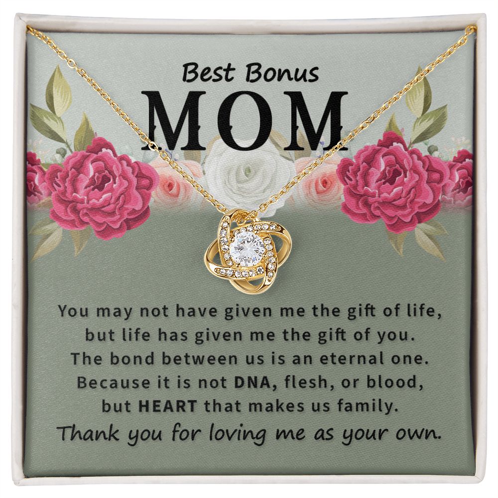 The Best Bonus Mom Love Knot Necklace | To Bonus Mom