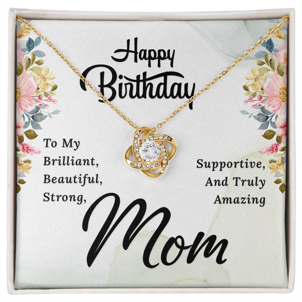 Happy Birthday to My Truly Amazing Mom Love Knot Necklace | To Mom
