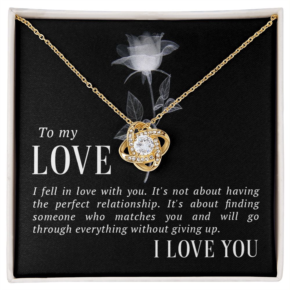 To My Love, What It's About Love Knot Necklace | To Wife | To Girlfriend