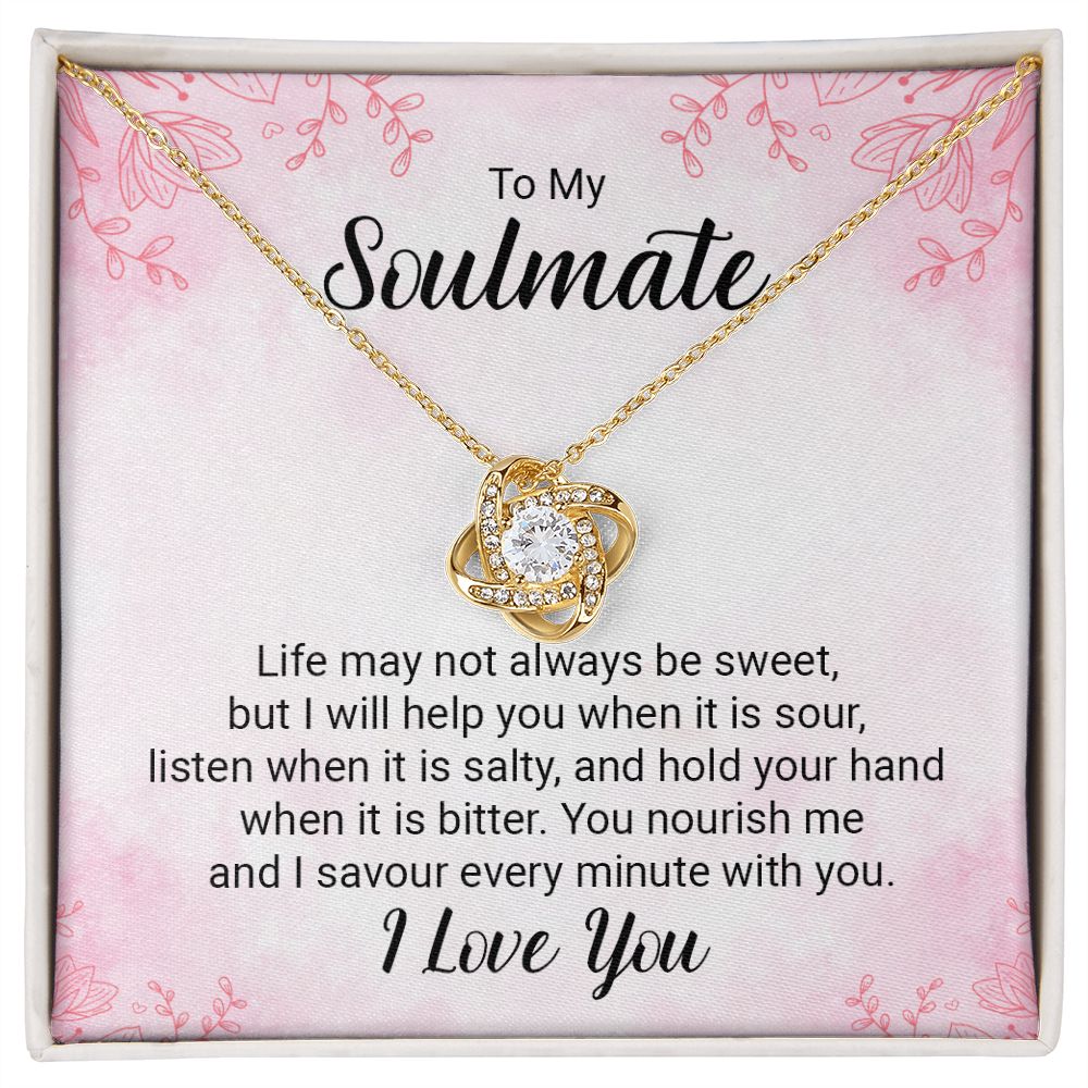 To My Soulmate, I Will Help You Love Knot Necklace | To Wife | To Girlfriend