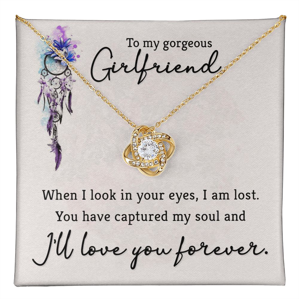 When I Look in Your Eyes Love Knot Necklace | To Girlfriend