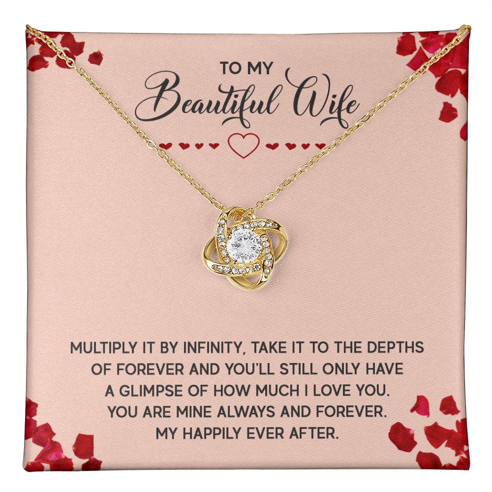 Multiply It By Infinity Love Knot Necklace | To Wife