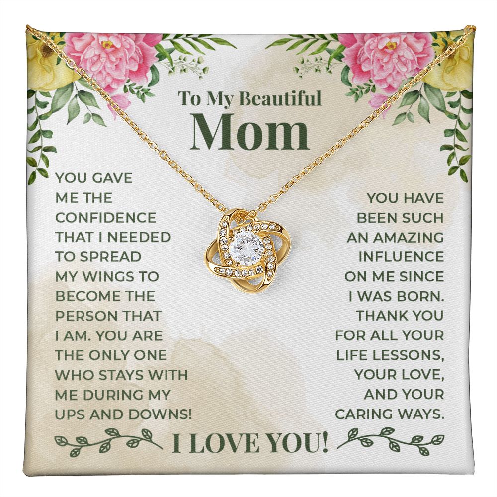 Gave Me The Confidence Love Knot Necklace | To Mom