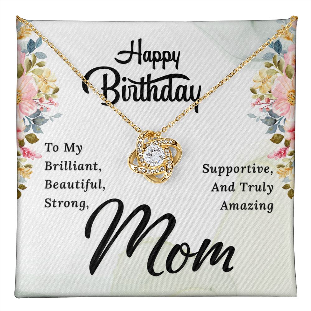 Happy Birthday to My Truly Amazing Mom Love Knot Necklace | To Mom