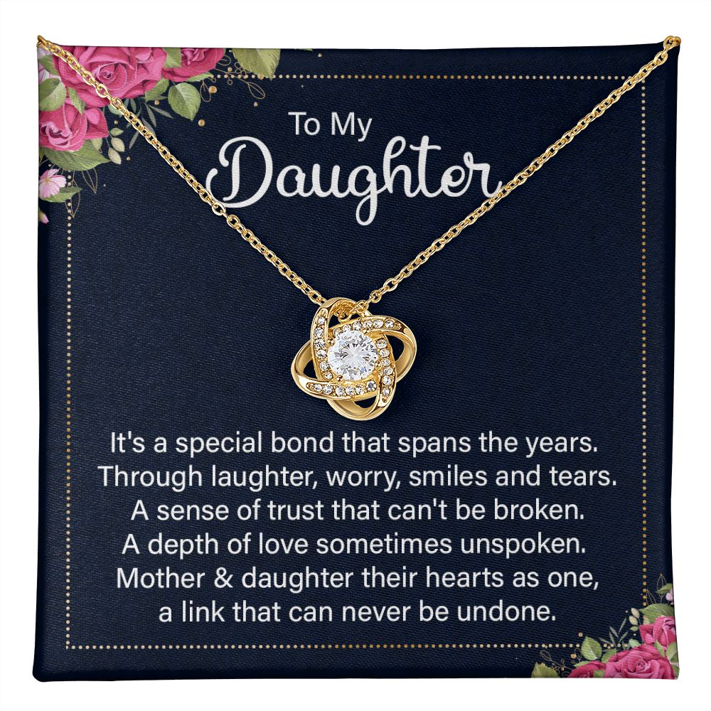 To My Daughter, A Special Bond Love Knot Necklace | To Daughter