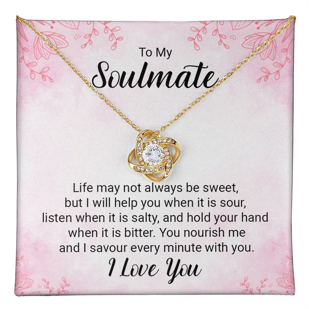 To My Soulmate, I Will Help You Love Knot Necklace | To Wife | To Girlfriend