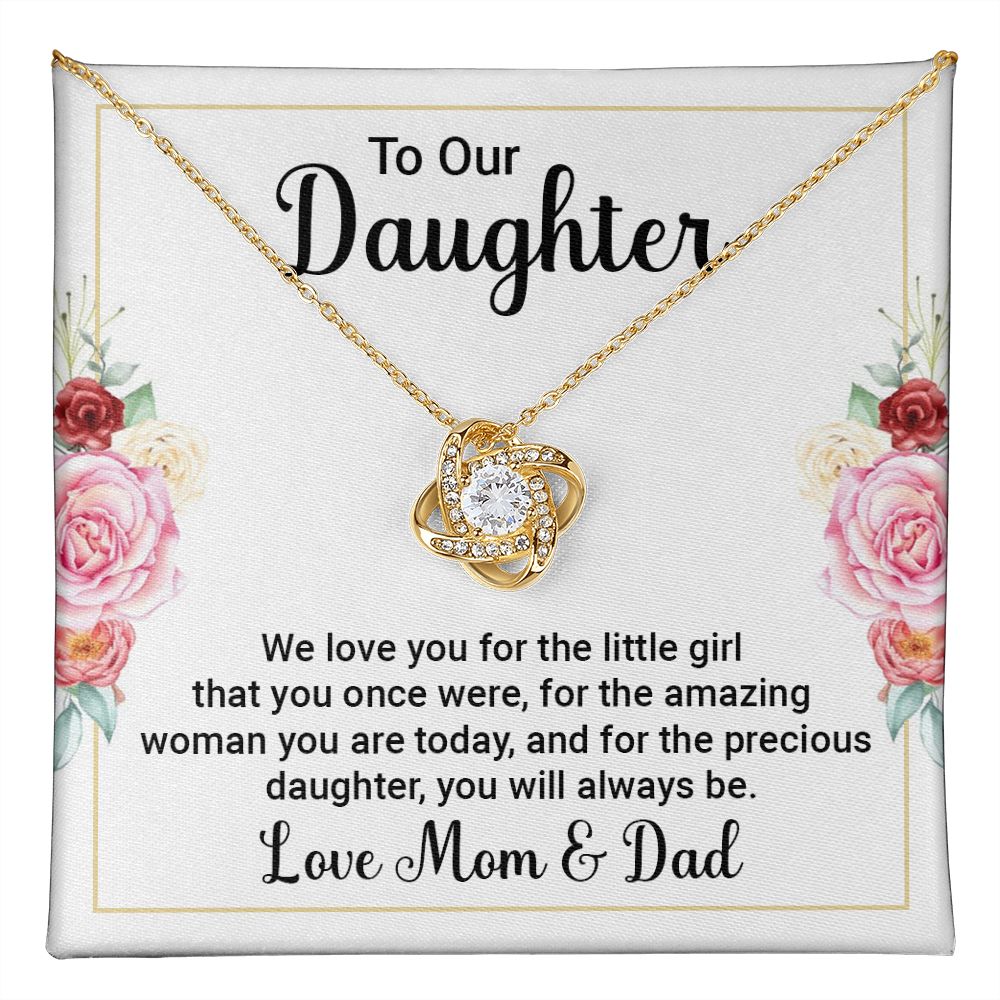 Our Daughter, We Love You Love Knot Necklace | To Daughter