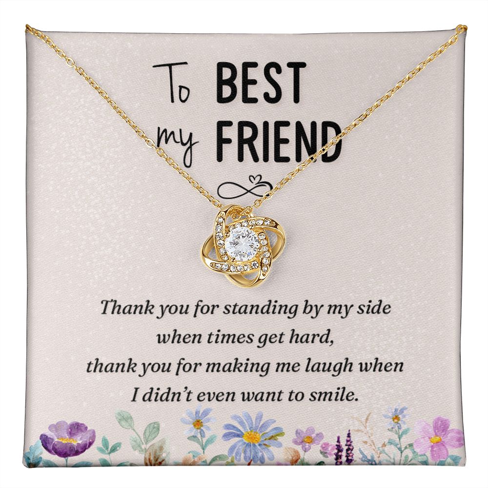 To My Best Friend, By My Side Love Knot Necklace | To Best Friend