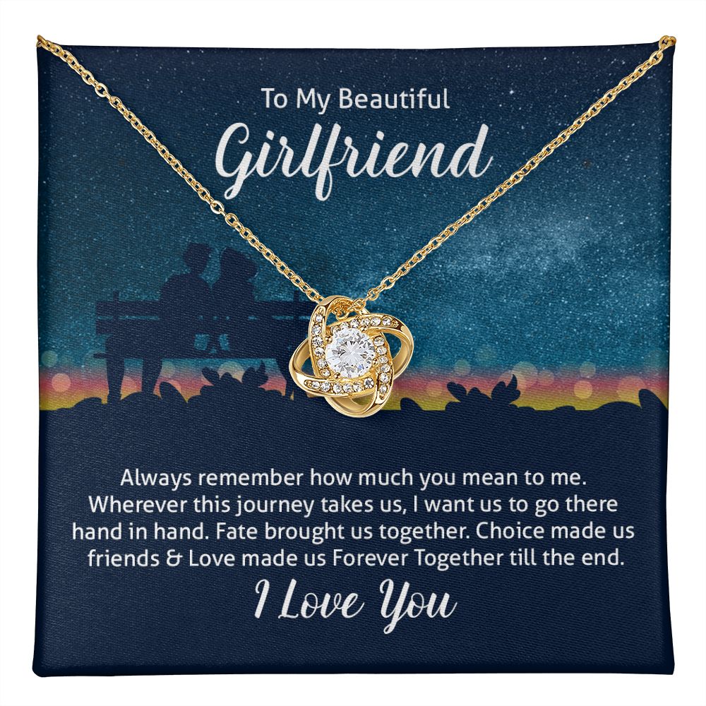 Remember How Much You Mean To Me Love Knot Necklace | To Girlfriend