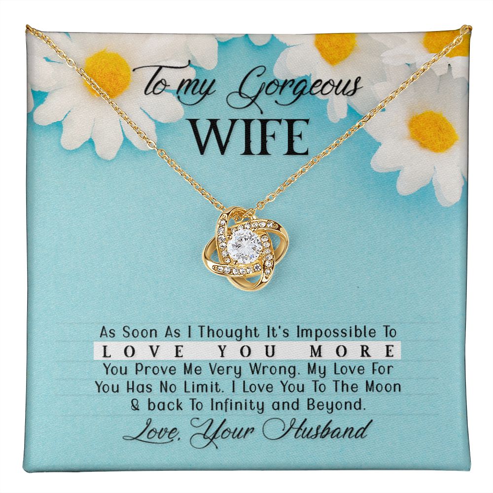 To My Wife, there's No Limit Love Knot Necklace | To Wife